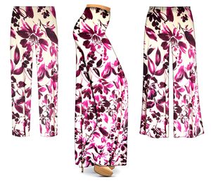 NEW! Fleeting Petals Ultra Soft Brushed Jersey Floral Pants - Plus Size 
