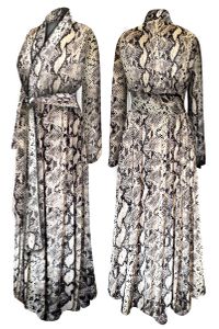 NEW! Wild Snake Raon Plus Size & Supersize Dressing Gown / Hostess Robes 1x-9x