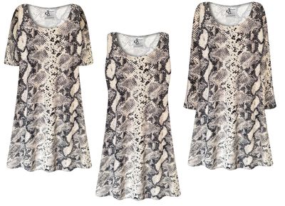 NEW! Wild Snake Rayon Plus Size & Supersize Tops Tunics Tanks Blouses 1x - 9x