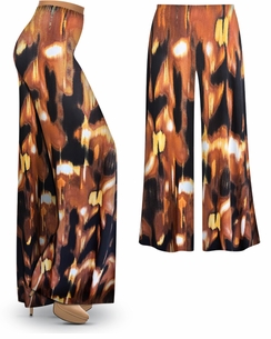 Plus Size Autumn Ember Slinky Wide Leg Pants � Custom Inseam XL-9X 
