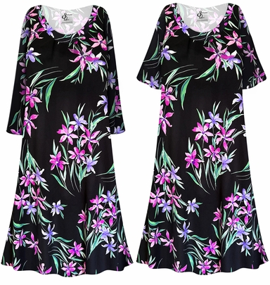 NEW! Plus Size Violet Night Brushed Jersey Print Sleep Gown - Muumuu - Moo Moo Dress 0x 1x 2x 3x 4x 5x 6x 7x 8x 9x