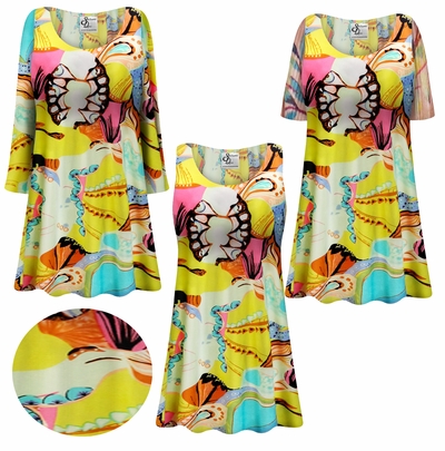 NEW! Plus Size & Supersize Customizable Rhapsody Print Slinky Women's Tops 1x 2x 3x 4x 5x 6x 7x 8x 9x