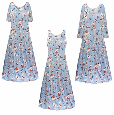 NEW! Plus Size Blue Spring Fields Slinky Princess Cut Womens Dresses Customizable