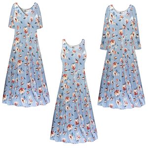 NEW! Plus Size Blue Spring Fields Slinky Princess Cut Womens Dresses Customizable