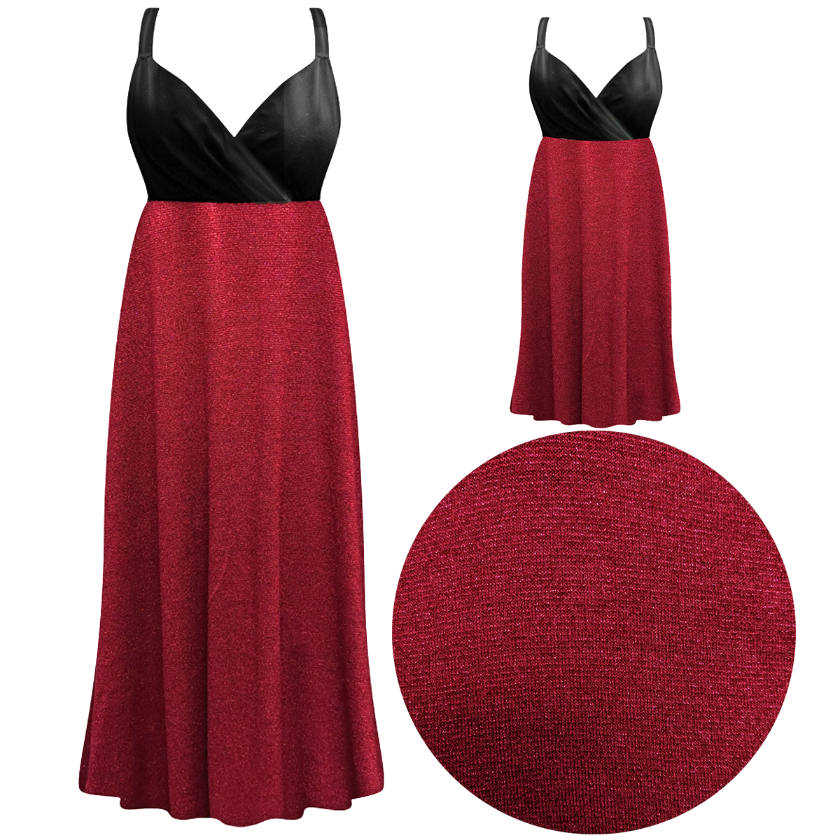 Plus Size Crimson Ember Knit Sweater Empire Waist Womens Dress Customizable
