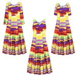 Plus Size Multicolor Colorful Soul Slinky Princess Cut Womens Dresses Customizable