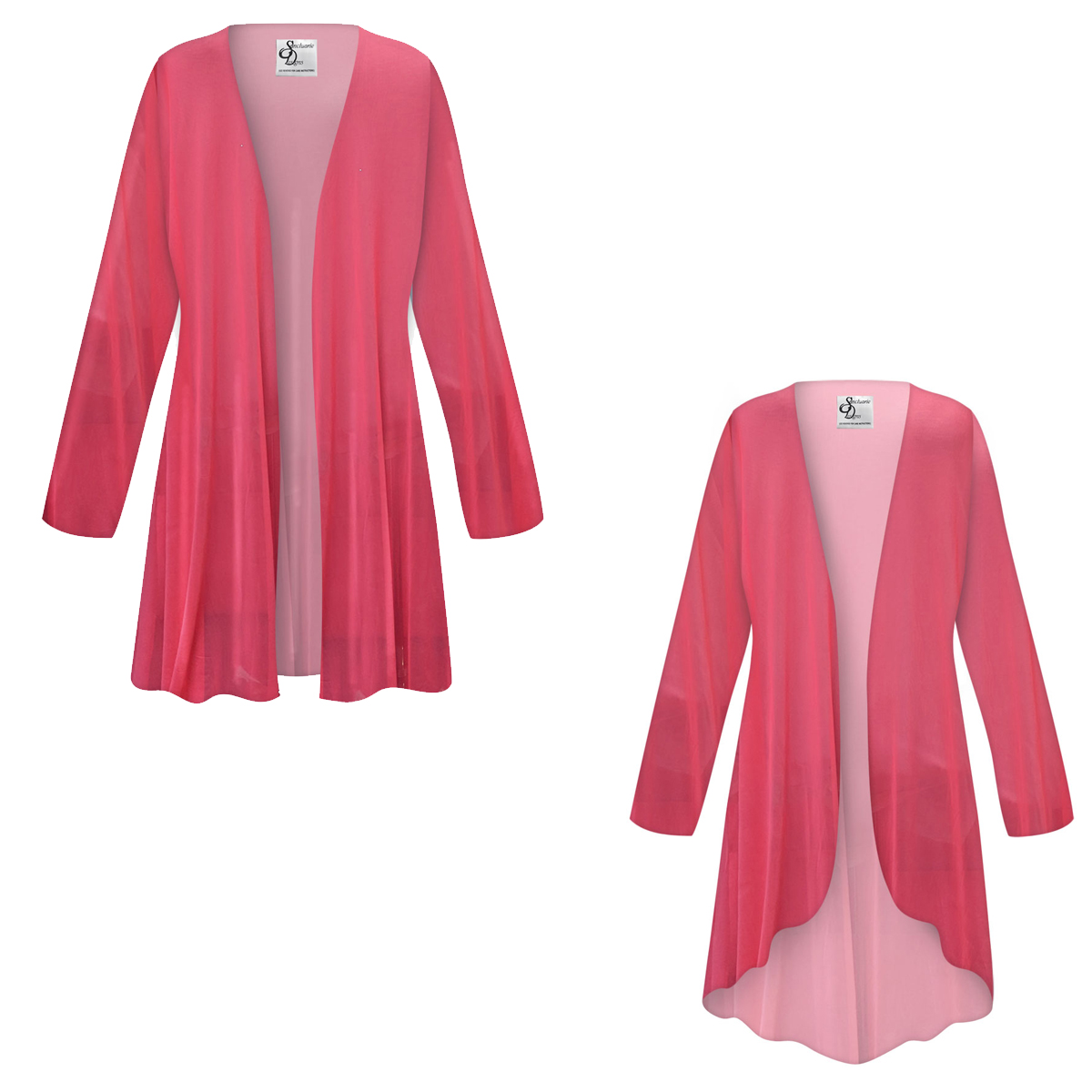 SALE! Plus Size PInk Sheer Women's Jackets & Dusters Customizable 1x to 9x