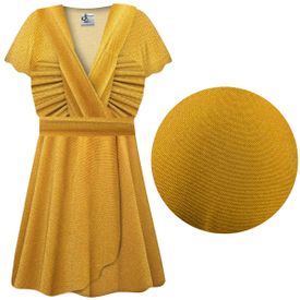 Plus Size Saffron Glow Thick Slinky Womens Magic Babydoll Top