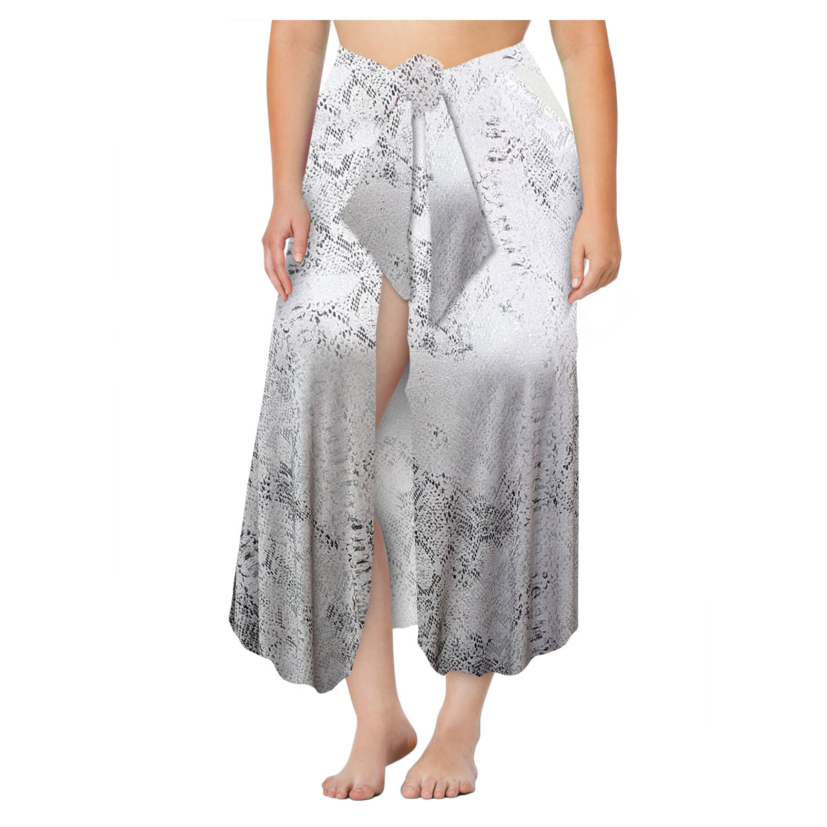 Plus Size Silver Viper Swimsuit Summer Cover Up Sarong