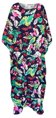 Plus Size Tropical Breeze Soft Rayon Caftan Dress 1x to 9x