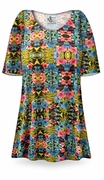 SOLD OUT! CLOSEOUT CLEARANCE! Paradise Print Plus Size & Supersize Extra Long T-Shirts 0x/1x