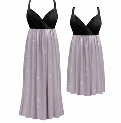 SALE! Customizable Plus Size Lavender Shimmer Slinky Empire Waist Dress 0x 1x 2x 3x 4x 5x 6x 7x 8x