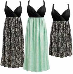 SALE! Customizable Plus Size Mint or Black Bonded Lace Empire Waist Dress 0x 1x 2x 3x 4x 5x 6x 7x 8x