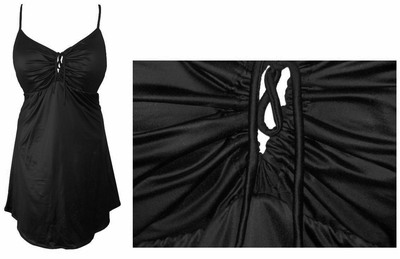 CLOSEOUT CLEARANCE! Gorgeous Spandex Plus Size & Supersize Tie Front Two-Piece Babydoll Swimdresses & Tops 0x 1x 2x 3x