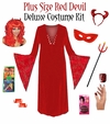 SOLD OUT! CLOSEOUT CLEARANCE! Plus Size Devil Halloween Costume + Accessory Kit! Plus Size & Supersize 0x