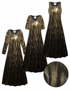 SOLD OUT! Plus Size Goldsmith Shimmer Print SLINKY Short or Long Sleeve Dresses & Tanks 8x