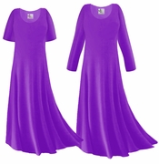 SOLD OUT! CLOSEOUT CLEARANCE! Purple Slinky or Spandex Plus Size & Supersize Short or Long Sleeve Dress 0x
