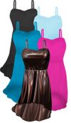CLOSEOUT CLEARANCE! Solid Color Spandex or Metallic Brown Mocha Plus Size Swimdress 2pc Hi-Lo Cascading Swimwear Black Supersize 0x/1x 2x/3x 4x/5x 5x/6x