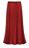 SOLD OUT! CLOSEOUT CLEARANCE! Plus Size Solid Burgundy Red Color Slinky Skirt LG 0x 2x 3x 7x
