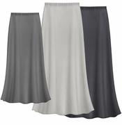 CLOSEOUT CLEARANCE! Solid Gray Color Slinky Plus Size Supersize Skirt XL 0x 1x
