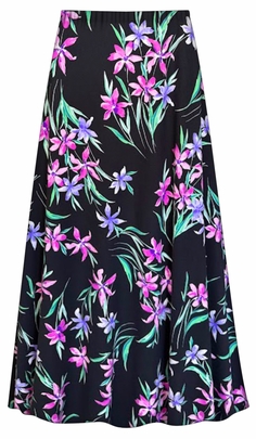 NEW!  Violet Night Brushed Jersey Print Skirts - Plus Size Customizable 1x to 9x