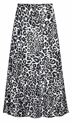 Plus Size Leopard Print Skirt| Slinky Poly-Spandex Customizable Length Skirt | XL-9X
