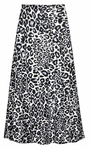 Plus Size Leopard Print Skirt| Slinky Poly-Spandex Customizable Length Skirt | XL-9X