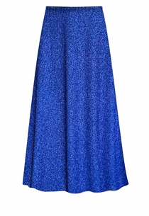 Plus Size Royal Shinny Glitter Slinky Skirt Customizable Length Skirt | XL-9X