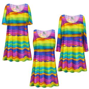 Plus Size & Supersize Customizable End of the Rainbow Print Slinky Women's Tops 1x 2x 3x 4x 5x 6x 7x 8x 9x