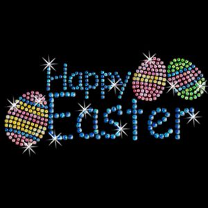 NEW! Happy Easter Sparkly Rhinestud Rhinestones Plus Size & Supersize T-Shirts S M L XL 2x 3x 4x 5x 6x 7x 8x 9x (All Colors)