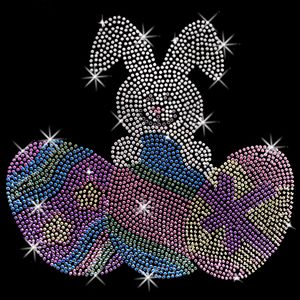 NEW! Easter Bunny & Eggs Sparkly Rhinestud Rhinestones Plus Size & Supersize T-Shirts S M L XL 2x 3x 4x 5x 6x 7x 8x 9x (All Colors)