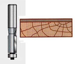 Amana 47104 Flush Trim Router Bit  1/2 Diameter, 1/4 Shank