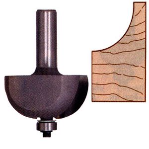 Amana 49116 Cove Router Bit 1-3/8 Diameter, 1/4 Shank