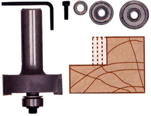Amana 49350 Multi Rabbeting Router Bit  1-3/8 Diameter, 1/2 Shank