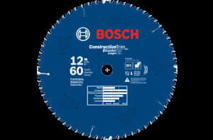 Bosch DCB1260 Daredevil 12" 60T Fine Finish Saw Blade