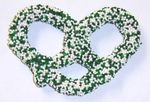 1/2 Pound White Chocolate Covered Pretzels with St. Patrick's Day Non-Pareils in a Decorative Box