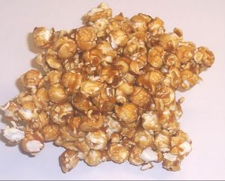 1 Pound Caramel Popcorn  in a Decorative Tray with Krinkle