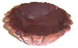 3 Inch Fluted Chocolate Tart Shell -  Dark Chocolate Lined - 6 Pack