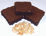 Brownies with Cashews in a 1 Pound Square Box