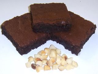 Brownies with Macadamia Nuts in a 1/2 Pound Decorative Box