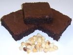 Brownies with Macadamia Nuts in a 1 Pound Square Box