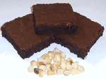 Brownies with Macadamia Nuts in a Decorative Tray with Krinkle