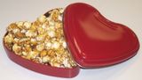 Carmel Corn in a Heart Shaped Tin