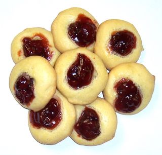 Cherry Butter Cookies in a Large Tin