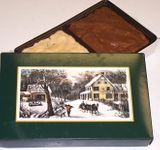 Chocolate and Chocolate Chip Fudge Combo in a Christmas Box