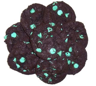 Chocolate Cookie with Mint Chips in a 2 Pound White Bakery Box