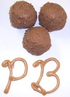 Chocolate Peanut Butter Fudge Balls in a 1 Pound Decorative Bag