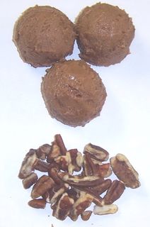 Chocolate Pecan Fudge Balls in a 1/2 Pound Standing Box