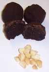 Dark Chocolate Brownie Balls with Macadamia Nuts in a 1/2 Pound Decorative Box