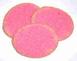 Egg Shaped Sugar Cookies with Pink Sugar in a 6 Pound White Box